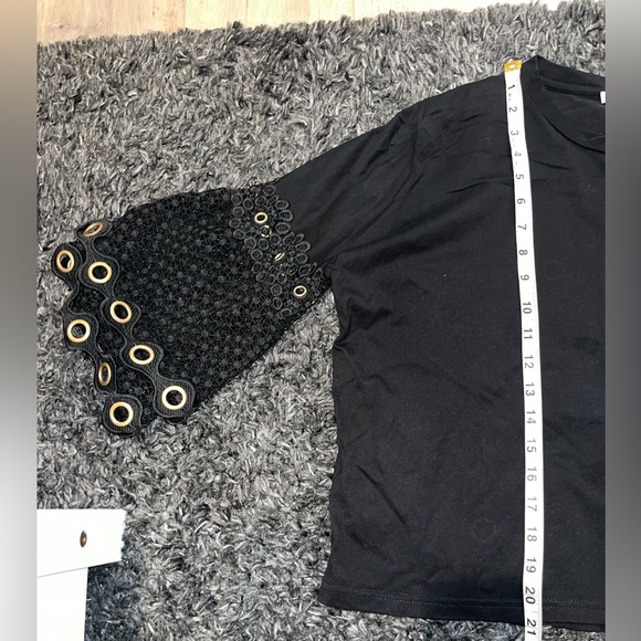 Black maje lace bell sleeve top nwot - Picture 5 of 7